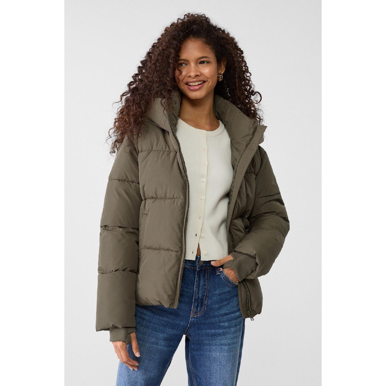 

Базовая куртка-пуховик с капюшоном XS коричневый