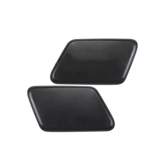 2Pcs For 2005-2009 Volvo S60 Front Headlight Washer Cover Black Left+Right Side