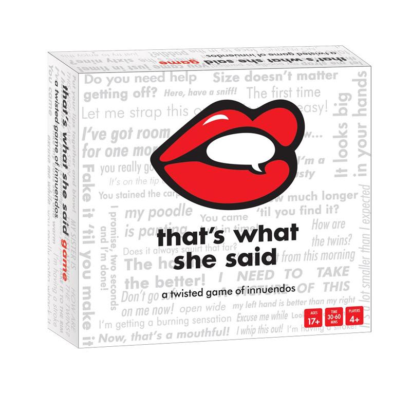 

Это то, что она сказала Игра Веселая карточная игра для вечеринки для взрослых 17+ Забавной извращенный юмор, чтобы заставить вечеринку смеяться светло-серый