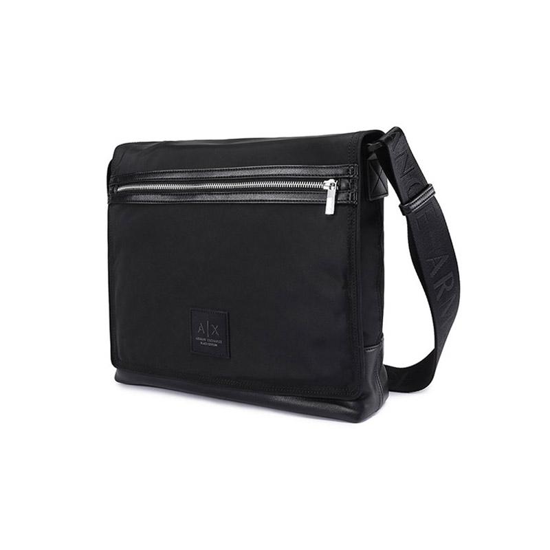 New ARMANI EXCHANGEAE Polyester Messenger Bag, Shoulder Bag, Crossbody Bag Men's Black XM000093-AF10406-UC001