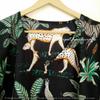Indian Black Long Animal Print Cotton Hippie Maxi Women Nightwear Caftan Dress CKFTN-SCRN-FULL-BUYIT-030