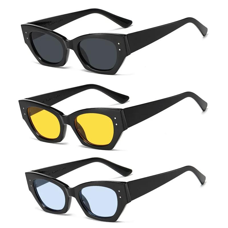 New Women Retro Cat Eye Sunglasses INS Trendy Personality Eyewear UV400 Anti Ultraviolet Fashion Shades for Outdoor Travel