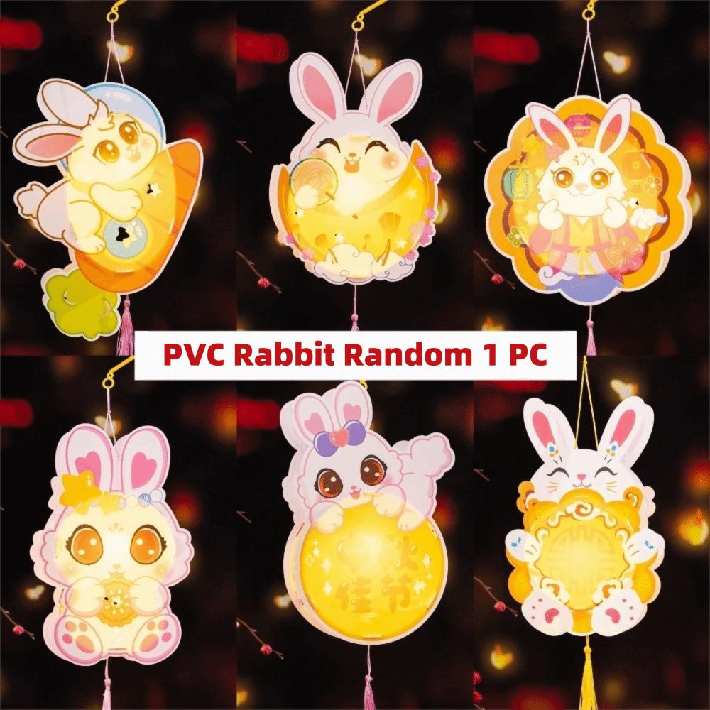 

Rabbit Cartoon Lantern DIY Handmade Mid-Autumn Festival Lantern Intangible Cultural Heritage PVC Children DIY Material Kit Other