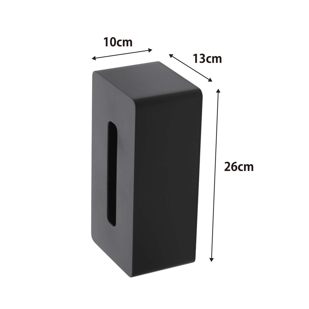 Yamazaki Jitsugyo 4002 magnetisk veske svart Ca. B26 x D13 x H10cm Tower Fuktighetsgivende vev kjøkkenpapir Kompatibel med papirbokser opp til