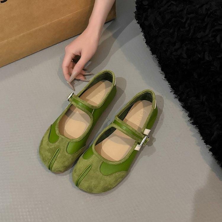 Fashion Fashion Tabi Ninja Shoes Women Flats Ballet Split Toe Ballerinas Ladies Round Heeled Loafers Tacones Female Moccasin Brand Mujer