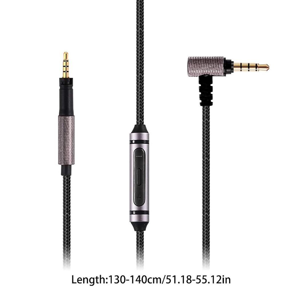 Replacement Audio Cable Line 1.5m for Sennheiser Momentum 2 1.0 2.0 3.0 HD 4.40 BT HD4.50 HD4.30i Hd 400s 3.5 To 2.5mm Headphones Cable Wire with Mic