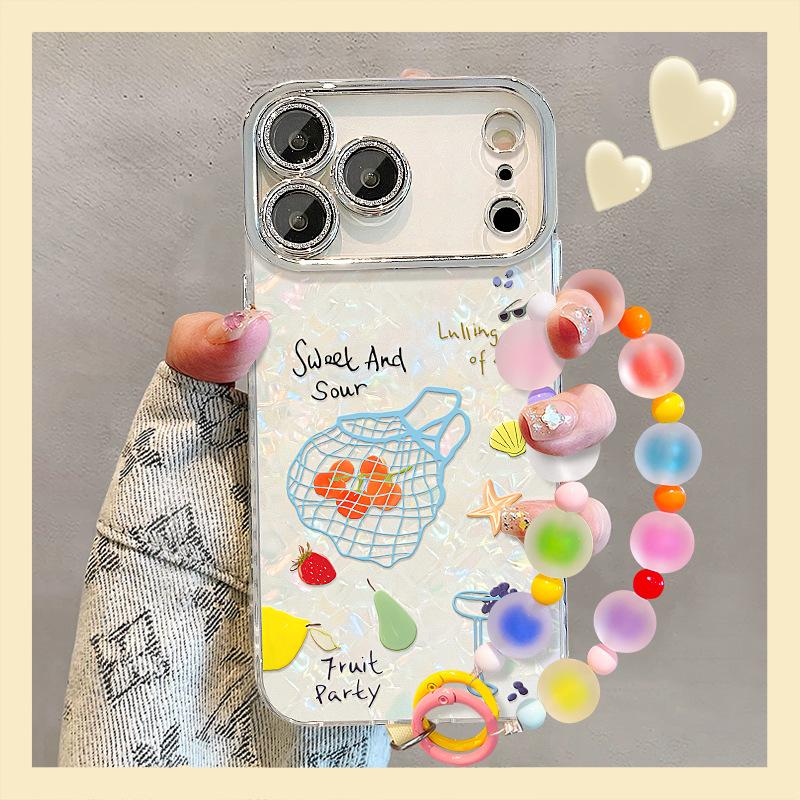 A bag of tomato bracelets for Apple 11promax mobile phone case iphone11 summer dopamine 11 shell pattern