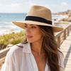 Breathable Summer Sun Hat Flat Brim Beach Cap Classic Jazz Hat  Travel