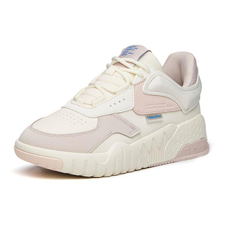 Anta Lifestyle Series Trendy Versatile Sports Low-Top Skate Shoes Women Sneaker White Gray 922138051-3