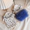 Spring and Summer New Style Dog T-Shirts Are Better Than Panda Mi's Floral Princess Dress Pet Clothing