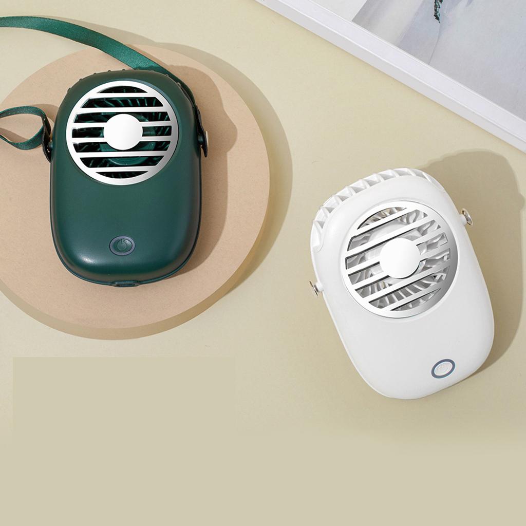 Mini USB Fan,Portable Hands Necklace Fan, Rechargeable Handheld 3 Adjustable Personal Desk