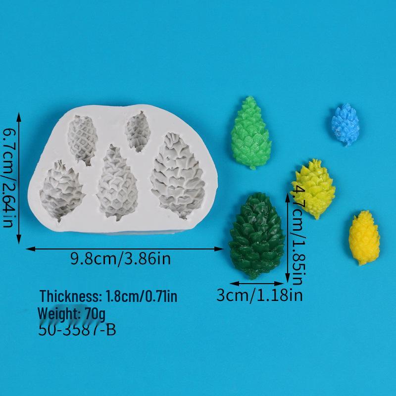 

DIY 3D Pinecone Chocolate & Fondant Mold for Cake Decoration