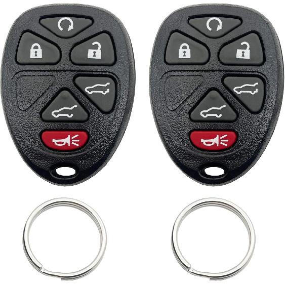Replacement Key Fob Shell Keyless Entry Remote Car Key Fob Case Fits for Chevy Tahoe Suburban Cadillac Escalade GMC Yukon 2007-2014 6 Buttons Pad