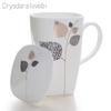 700 ml, Kubki z Prawdziwej Porcelany Kostnej z Pokrywką, Kubek do Kawy Śmieszny Kubek, Urocze Duże Kubki do Kawy z Kwiatowym Malunkiem, Ceramiczny Kubek Idealny Prezent