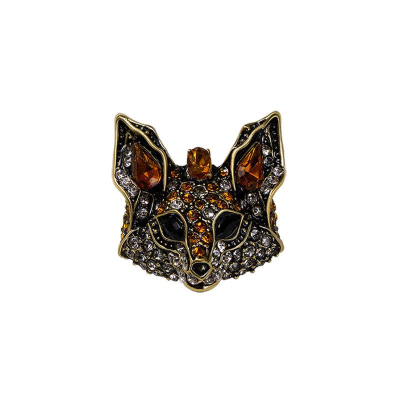 Vintage Fashion Accessories Little Fox Brooch Female Cute Animal Fox Head Corsage Men s Suit Accessories