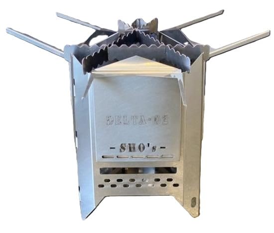 

DELTA-02 T.W.G Stainless Steel Three-way Gate Campfire Maker, Post-Combustion, Vertical Fire Pit, Lightweight, A4 Size, Assembly Required