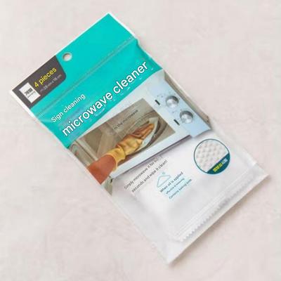 4 Packs of Microwave Oven Cleaner (28 X 18 Cm, 11.02" X 7.09")