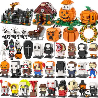 MOOXI Halloween Horror Festival Serie MOC Model Brick DIY Adult Childrens Toy Building Block Set Montessori Gift Room Decoration