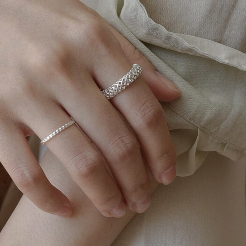 

Retro finger Net_SR177 SR177 Net Silver