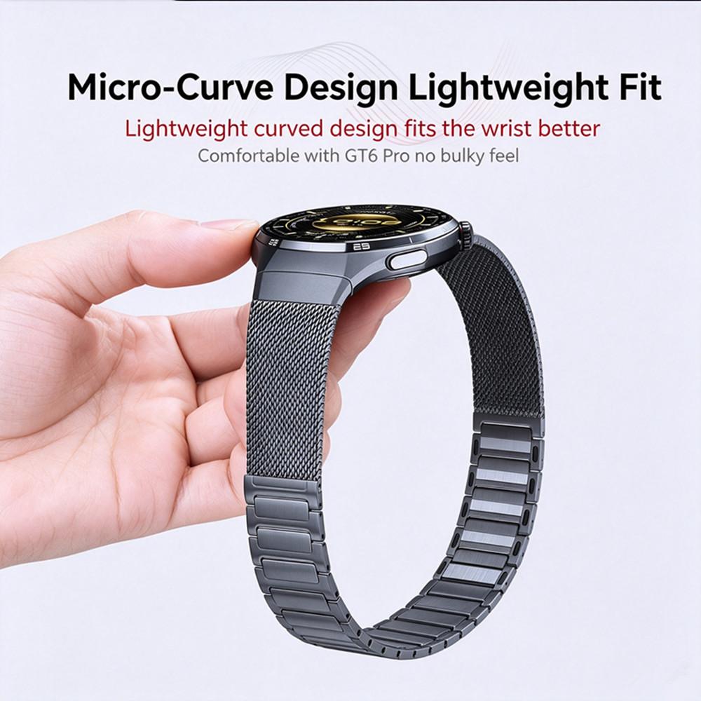 Press Quick Release Magnetic Metal Strap Seamless Stainless Steel Wrist Band for Huawei Watch GT 6 Pro/GT 7 Pro Smartwatch Replacement Accessories