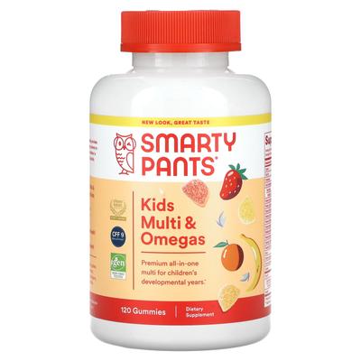 Kids Formula, Multivitamin and Omega-3, Strawberry Banana, Orange, Lemon Flavor, 120 Gummies