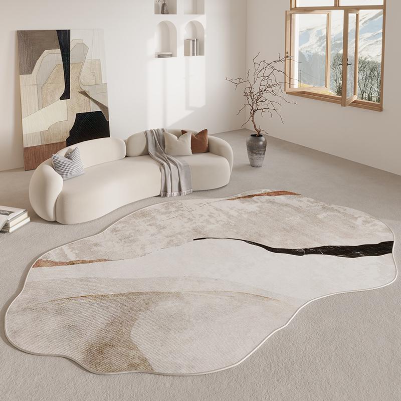 

Luxury Retro Carpets for Living Room Irregular Shape Bedroom Decor Soft Carpet Modern Art Cloakroom Rug Thickened Anti-slip Mat 80*120cm