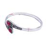 Jian Ai Retro Adjustable Faux Green Agate Couple Bracelet