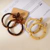 Vintage Maillard Coffee Color Circle Large Earrings 1011 Autumn and Winter Advanced Sense Exaggerated Personality Round Face Small Earrings