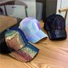 Hat Women'S Spring And Summer Colorful Sequins Mesh Cap Peaked Cap Street Baseball Cap Mesh Breathable Summer Sun Hat