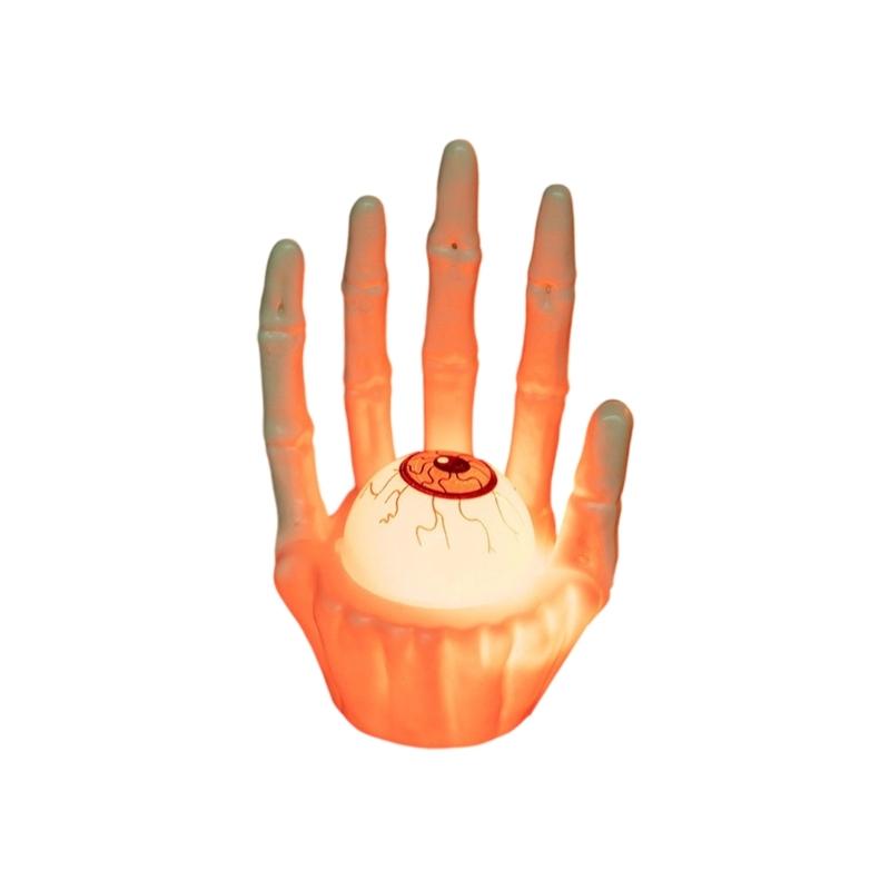 Glowing Skeleton Hand with LED Light Halloween Scary Lamp Decoration Realistic Scary Hand Lamps for Indoor and Outdoor