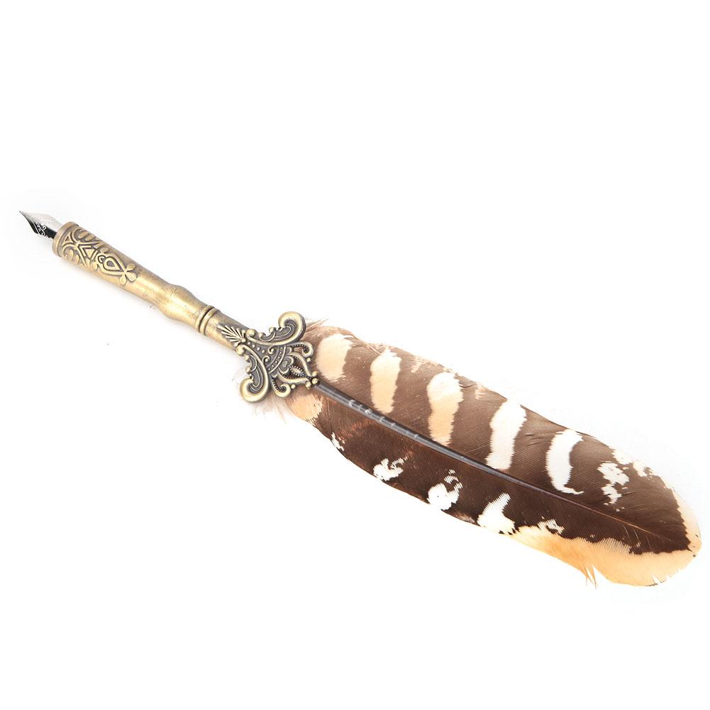 Vintage  Pen Fountain Pens With Empty Ink Bottle  3 Nibs Set Stationery Gift