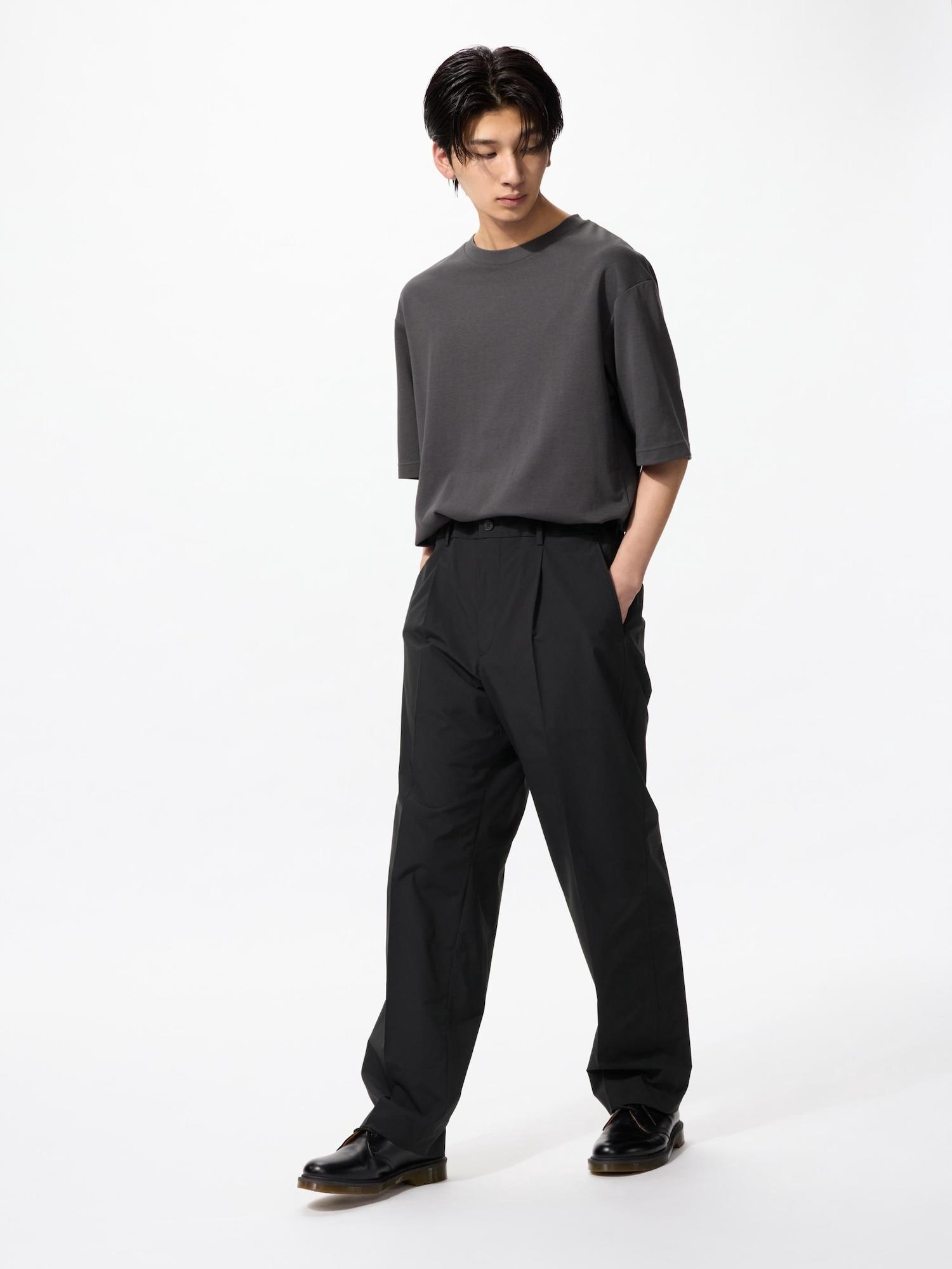 

Uniqlo Japan Tuck Wide Pants Light 09 BLACK/S