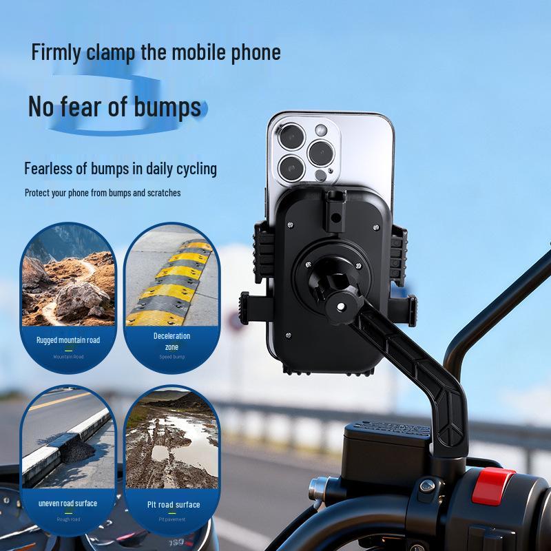 Universal Shockproof & Anti-Shake Phone Holder for Electric Vehicles & Motorcycles
