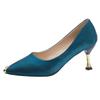 Women Fashion Sweet Light Weight Green Spring Slip on Stiletto Heels Lady Casual Comfort Office Heel Shoes Ga99