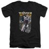 Justice League Wonder Slice Mens Slim Fit V-Neck T Shirt Black