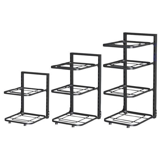 Multi-Layer Pot Storage Rack Strong Load-bearing Hollow Design Adjustable Cabinet Under-Sink Pan Rack Cookware Holder