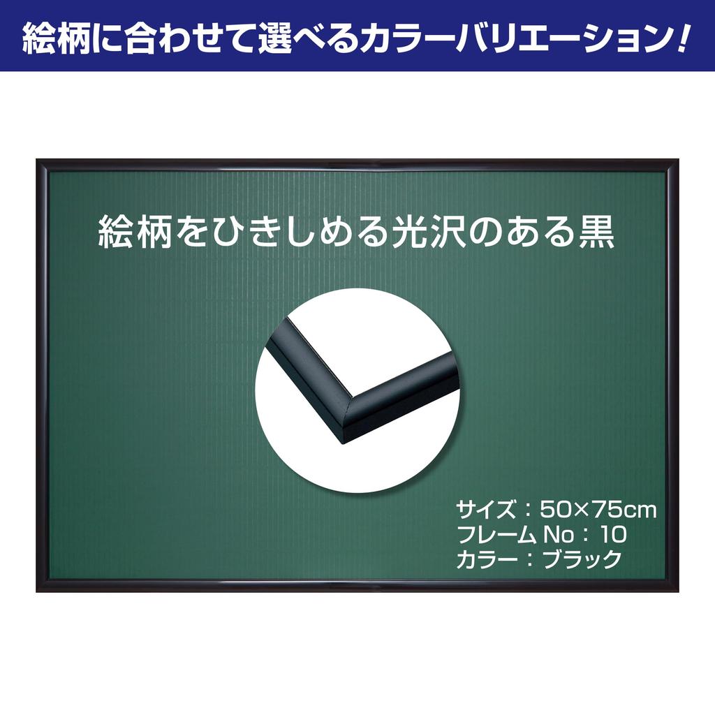 Epoch in Aluminum Puzzle Panel Max Black Includes 2 Hanging and Cell [Made Japan] Frame, Plus, (50x75cm) (Panel No. 10), Backboards, Cord, UV-Cut