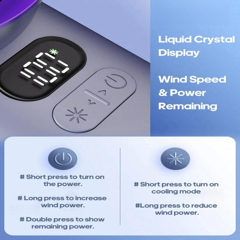 Portable Handheld Turbo Fan Adjustable Personal Mini Fan 100 Gears Infinitely Adjustable Small Usb Mini Desktop Cooling Fan Outdoor 3600mah