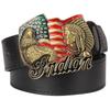 Cintura alla Moda Bandiera Americana Stile Indiano Nativo Americano Emblema Aquila Fascia in Pelle PU