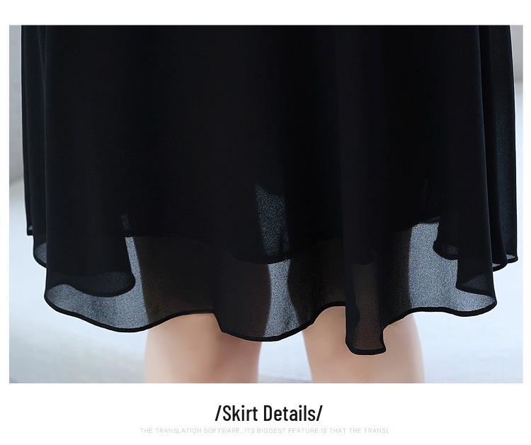 Elegant Summer Short-Sleeved Dress for Middle-Aged Women - Perfect for Mother's Day
