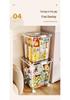 Transparent Multifunctional Storage Box: Large Capacity Plastic Organizer for Toys, Snacks, and Clothes