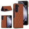 Luxury Leather Bracket Phone Case for Samsung Galaxy Z Fold 7 6 5 4 3 Galaxy Fold6 Fold5 Fold4 Fold3 Protection Shockproof Cover