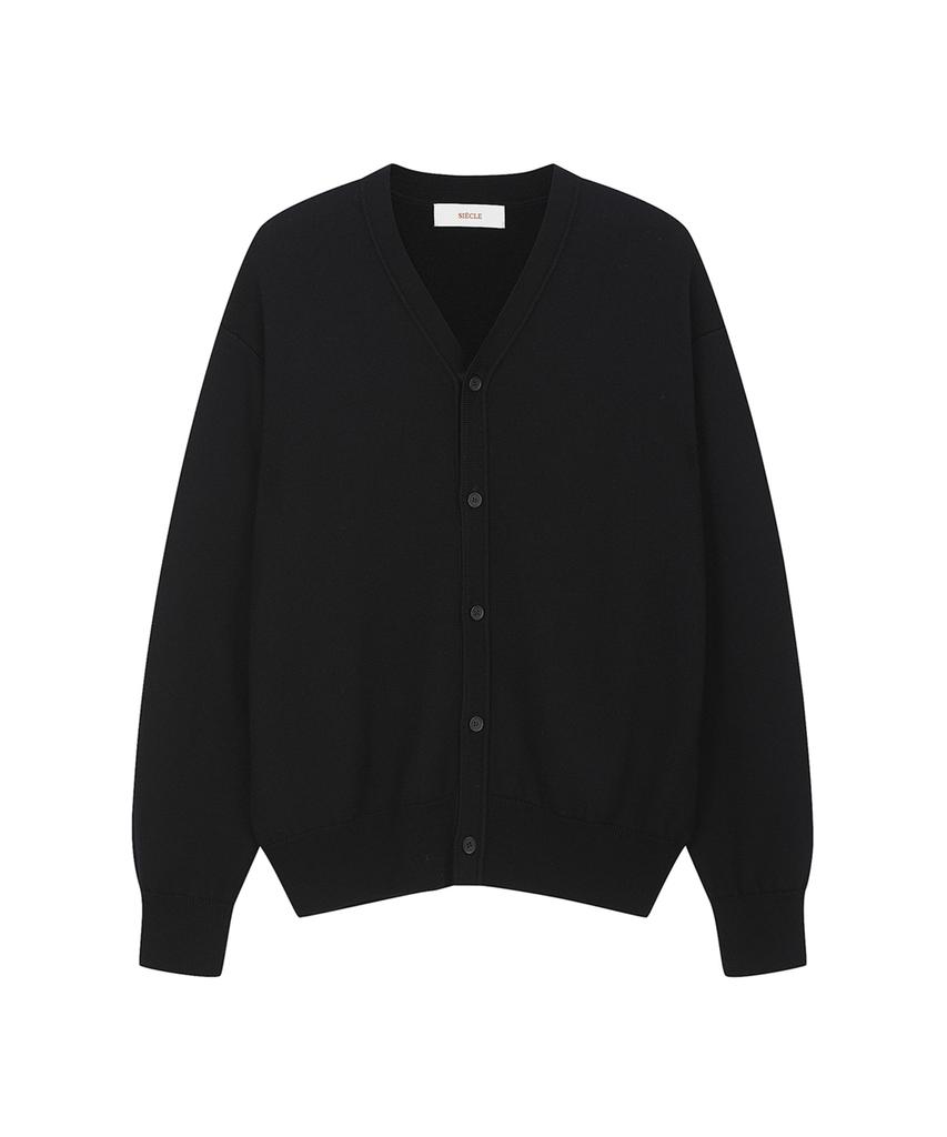 Siecle Comfort V-Neck Cardigan (Black)