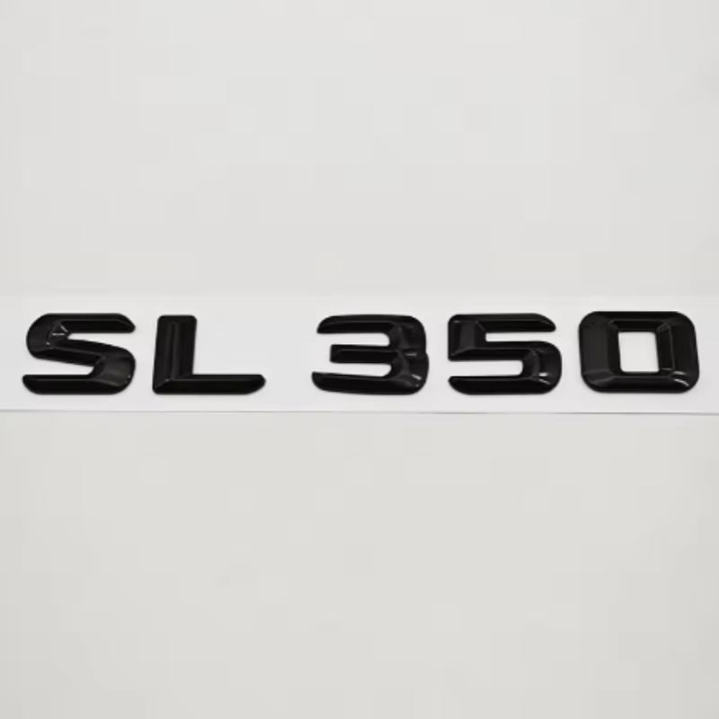 3D ABS Car Letters Badge Sticker Rear Trunk Logo SL350 SL400 SL500 Emblem For Mercedes Benz SL350 SL400 SL500 R230 R231 R129 RL2
