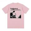חולצה יוניסקס כותנה אוברסייז מידה גדולה The Weeknd 90s וינטג' רטרו גרפי כותנה טי טי שירט Wos טופים