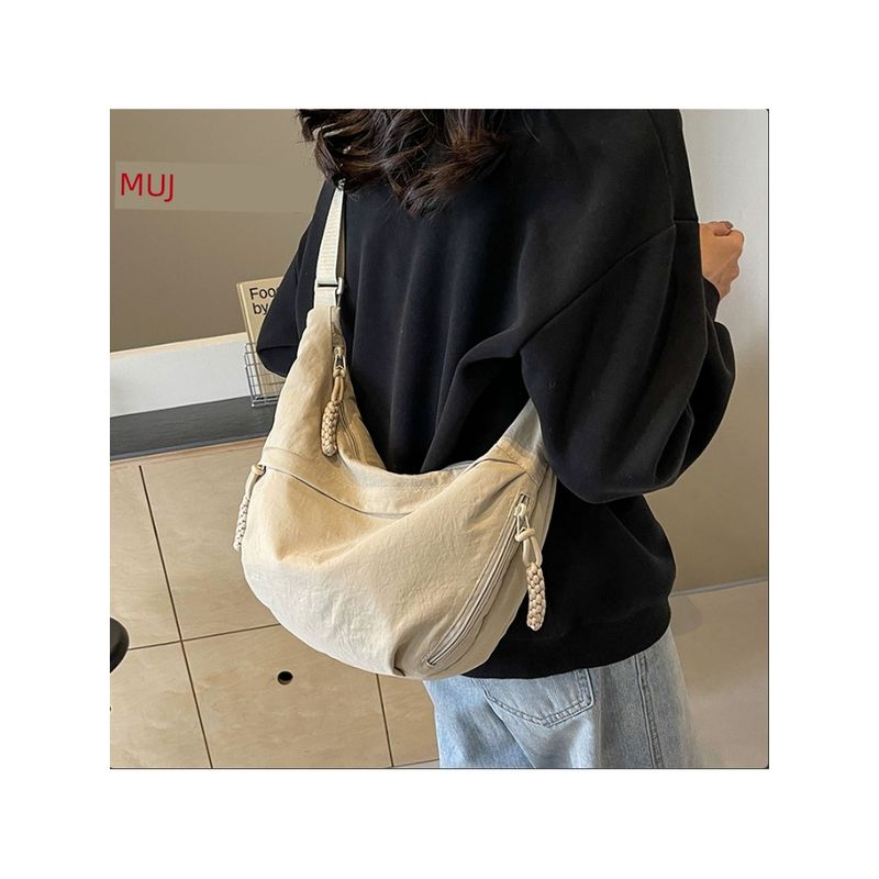 Japan Import Muj Crossbody Bag Dumpling Bag Women's Versatile Single-Shoulder Bag Large Capacity Sports Lightweight Small Bag