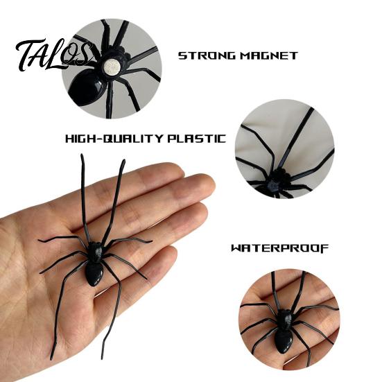 Halloween Themed Decor 3D Spider Fridge Magnet, Spooky Realistic Magnetic for Holiday Decorations Refrigerator, Car Surface, Garage Door, Parties,