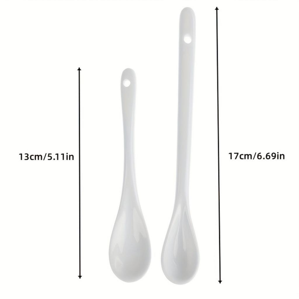 1 pz Elegante Cucchiaio in Ceramica di Porcellana Bianca - Posateria Durevole, Elegante e Versatile per Caffè, Zuppa, Zucchero, Tè.