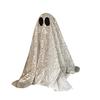 Sequin Fabric Ghost Tabletop Decor Halloween Shiny Ghost Figurine for Halloween Bedroom Desktop Home Decor