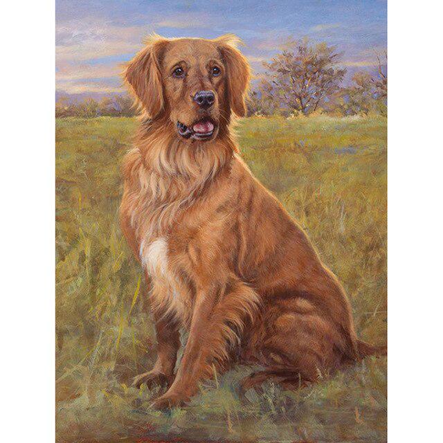 5D DIY Diamond Painting Dog Full Square/Round Drill Golden Retriever Animals Diamond Embroidery Cross Stitch Home Decor Gift